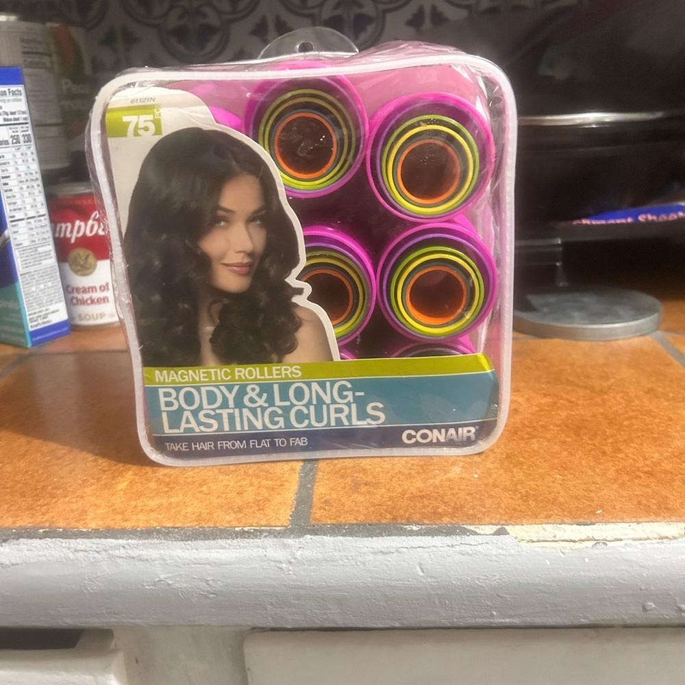 Conair Magnetic Rollers - Pink and Yellow